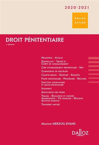 Droit pénitentiaire 2020-2021