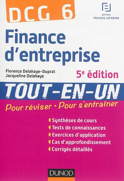 Finance d'entreprise, DCG 6 : tout-en-un