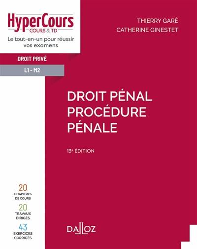 Droit pénal, procédure pénale : 2022