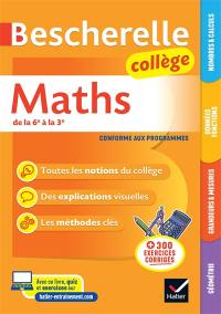 Bescherelle maths collège : de la 6e à la 3e : conforme aux programmes