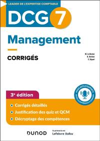 DCG 7, management : corrigés