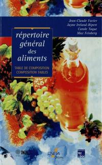 Répertoire général des aliments : table de composition