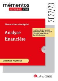 Analyse financière : cours intégral et synthétique : 2022-2023