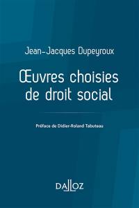 Oeuvres choisies de droit social