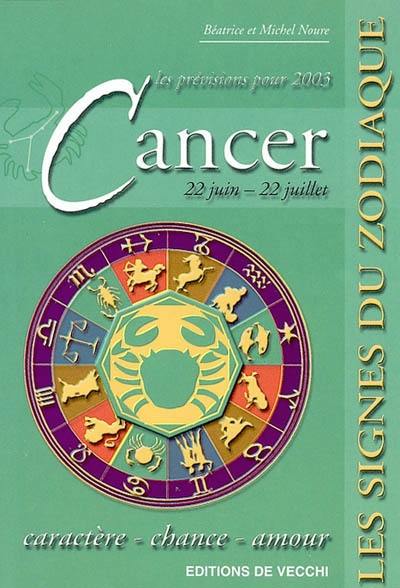 Cancer, 22 juin-22 juillet, les prévisions pour 2003 : caractère, chance, amour