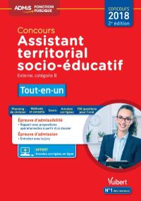 Concours assistant territorial socio-éducatif : externe, catégorie B, tout-en-un : 2018