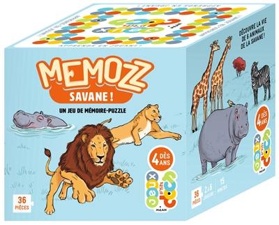 Mémozz savane ! : un jeu de mémoire-puzzle