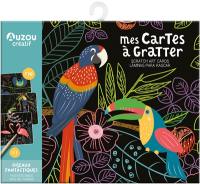 Oiseaux fantastiques : mes cartes à gratter. Fantastic birds : scratch art cards. Aves del paraiso : laminas para rascar