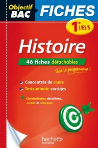 Histoire 1re L, ES, S : 46 fiches détachables