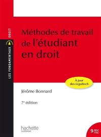 Méthodes de travail de l'étudiant en droit