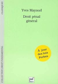 Droit pénal général