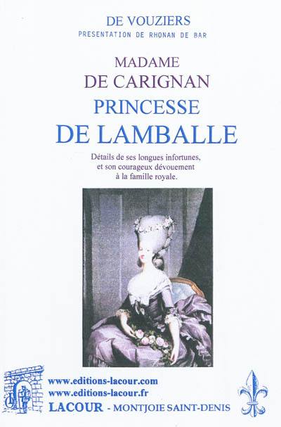 Vie de la princesse de Lamballe