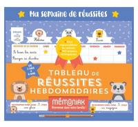 Tableau de réussites hebdomadaires : de 3 ans à 8 ans