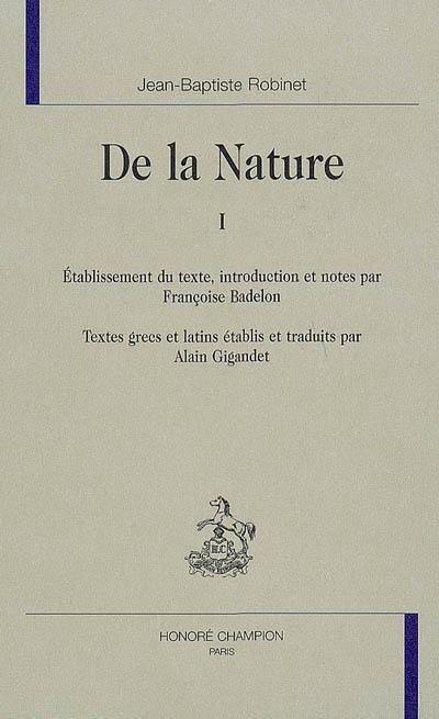 De la nature