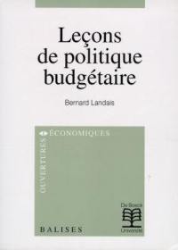 Leçons de politique budgétaire