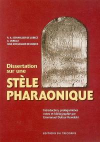 Dissertation sur une stèle pharaonique