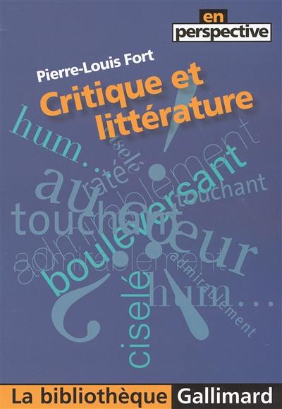 Critique et littérature