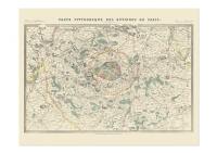 Carte pittoresque des environs de Paris. Picturesque map of the surroundings of Paris