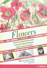 Flowers : exclusive giftwrapping paper. Exklusives Geschenkpapier. Papier cadeau fantaisie