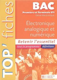 Electronique analogique et numérique bac 1re et terminale STI, génie électronique