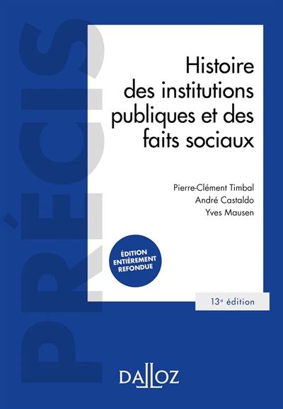 Histoire des institutions publiques et des faits sociaux