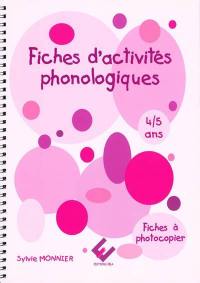 Fiches d'activités phonologiques : 4-5 ans