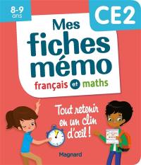 Mes fiches mémo : français et maths, CE2, 8-9 ans