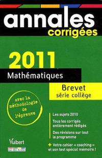 Mathématiques série collège : brevet 2011