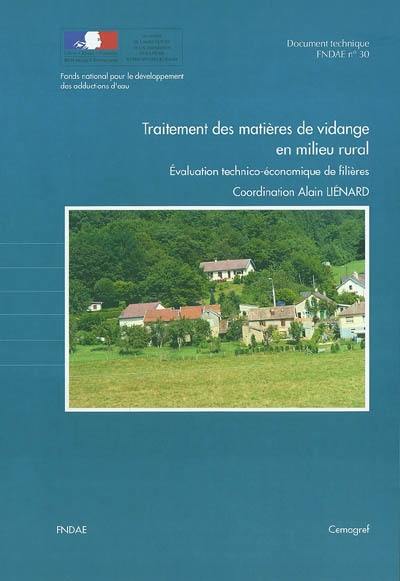 Traitement des matières de vidange en milieu rural : évaluation technico-économique des filières