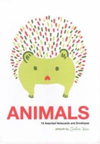 Animals Note Cards Artwork by Julia Kuo : 16 Assorted Notecards and Envelopes