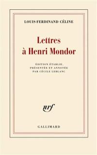 Lettres à Henri Mondor