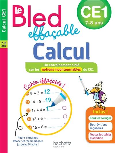 Le Bled effaçable, calcul, CE1, 7-8 ans