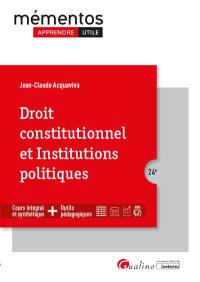 Droit constitutionnel et institutions politiques : 2021-2022