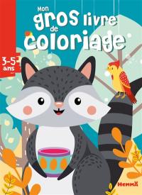 Mon gros livre de coloriage : raton laveur : 3-5 ans