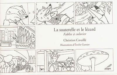 La sauterelle et le lézard : fables à colorier