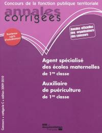 Agent spécialisé des écoles maternelles de 1re classe (ASEM), auxiliaire de puériculture de 1re classe : concours, catégorie C