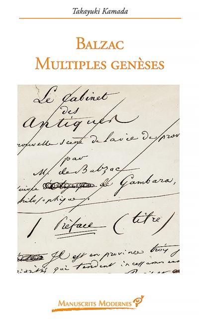 Balzac : multiples genèses