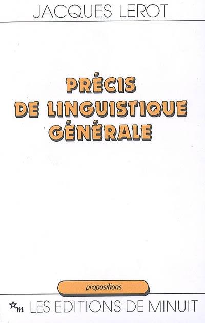 Précis de linguistique générale