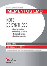 Note de synthèse