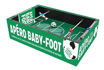 Apéro baby-foot : 1 terrain et 2 shots en verre pour bien s'hydrater au retour au vestiaire