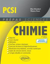 Chimie PCSI : nouveaux programmes