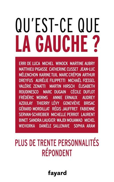 Qu'est-ce que la gauche ? : plus de trente personnalités répondent