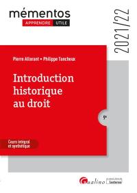 Introduction historique au droit : cours intégral et synthétique 2021-2022