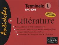 Littérature : terminale L : bac 2008