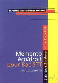 Mémento économie-droit pour Bac STT