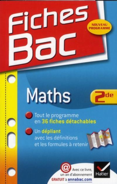 Maths 2de : nouveau programme