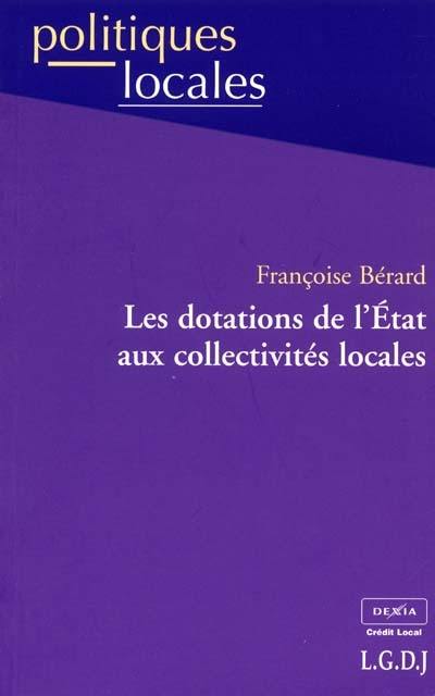 Les dotations de l'Etat aux collectivités locales