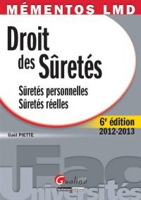 Droit des sûretés : sûretés personnelles, sûretés réelles