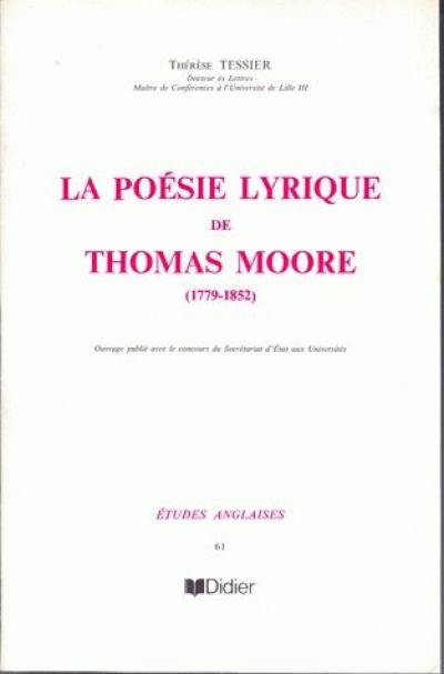 La poésie lyrique de Thomas Moore