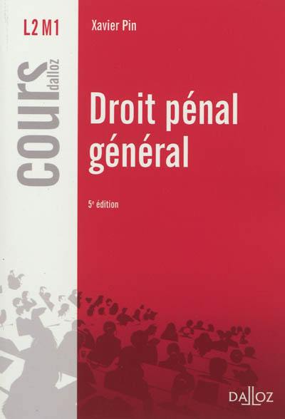 Droit pénal général : L2 M1 : 2012